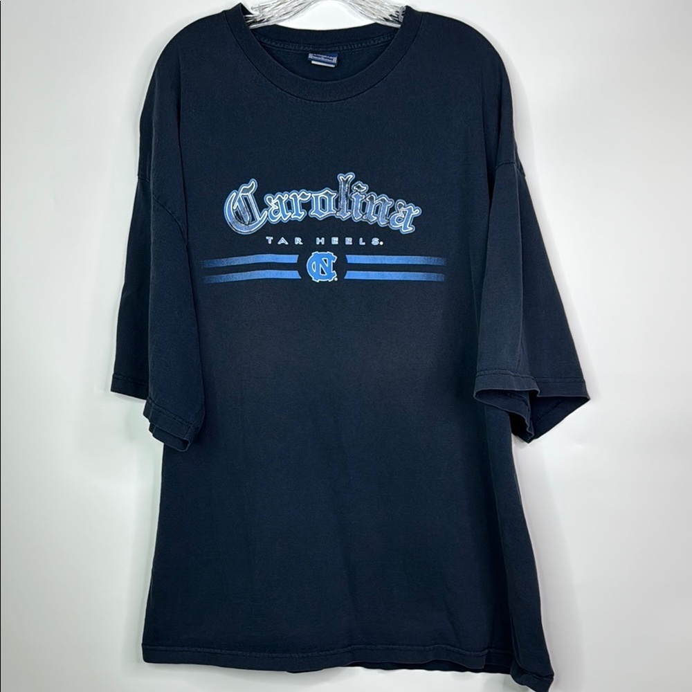 Vintage Champs Carolina Tar Heels Blue Short Sleeve Shirt Size XXL